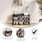 Flash Furniture Easton 3-Tier Wooden Entryway Bench, Metal Mesh Shoe Storage Shelves, Blackwash, Black Metal Frame HGWA-BCH-MTL-3T-BLKWSH-GG - alternate 6